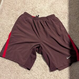 Nike Men's Athletic Shorts with Red Accents
